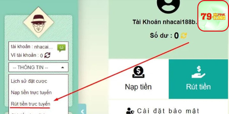 Nhiều người chơi chọn rút thưởng 79king qua ngân hàng trên máy tính